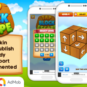 Tap Block Escape - Puzzle Game Android Studio Project with AdMob Ads + Ready to Publish