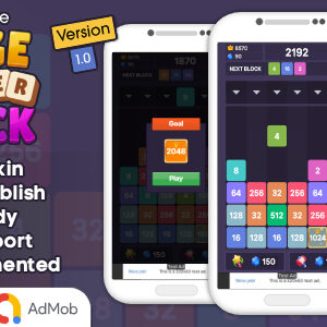 Merge Number Block - Puzzle Game Android Studio Project with AdMob Ads + Ready to Publish