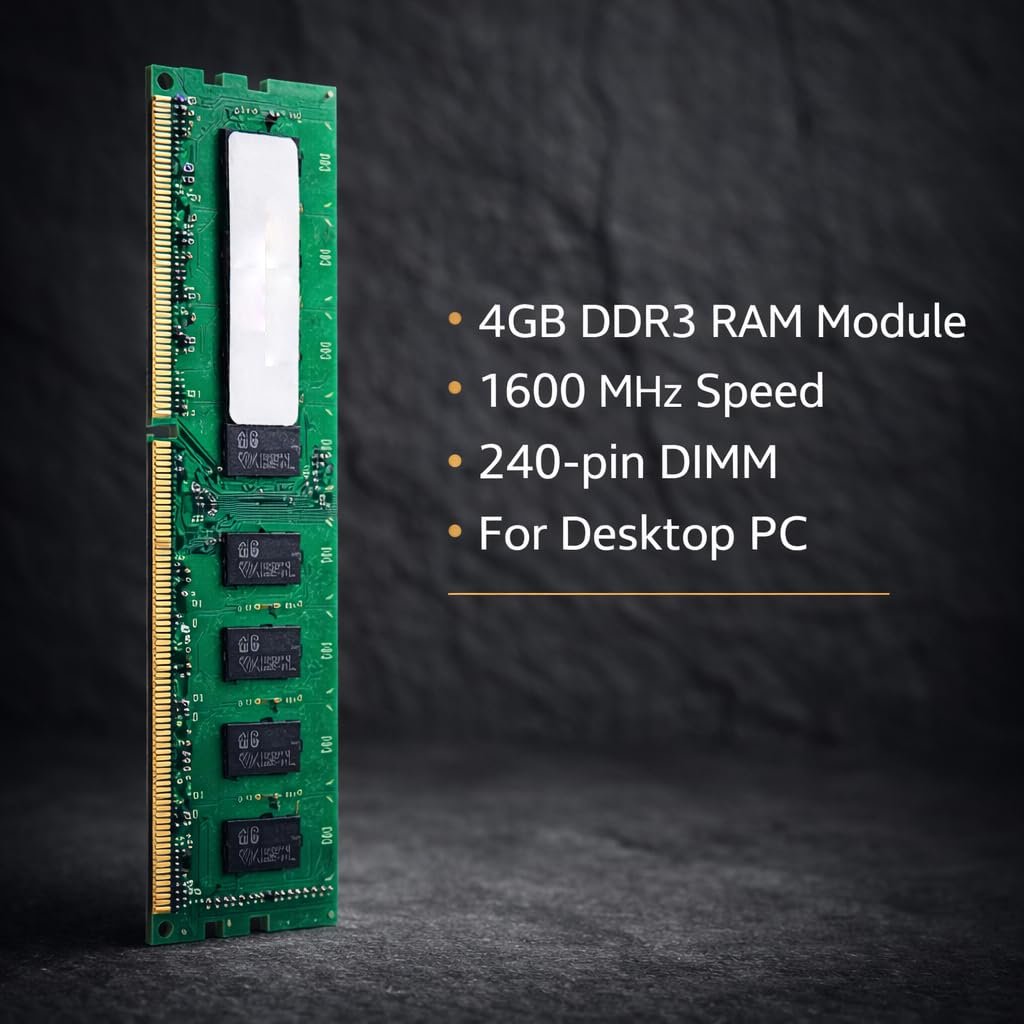 Desktop CPU PC Core i3 2nd Gen | 4GB RAM DDR3 + 320GB HDD | HDMI & VGA | Windows OS + MS Office | WiFi Dongle | Metal Cabinet | Budget PC for Office, Home & Study Use (Assembled)