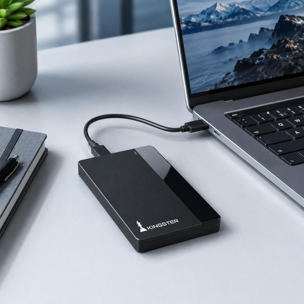 KINGSTER 500GB External Hard Drive – USB 3.0 Portable HDD | Ultra Slim, Plug & Play | Fast Data Transfer | Backup Storage for Laptop, PC, Mac (Black)