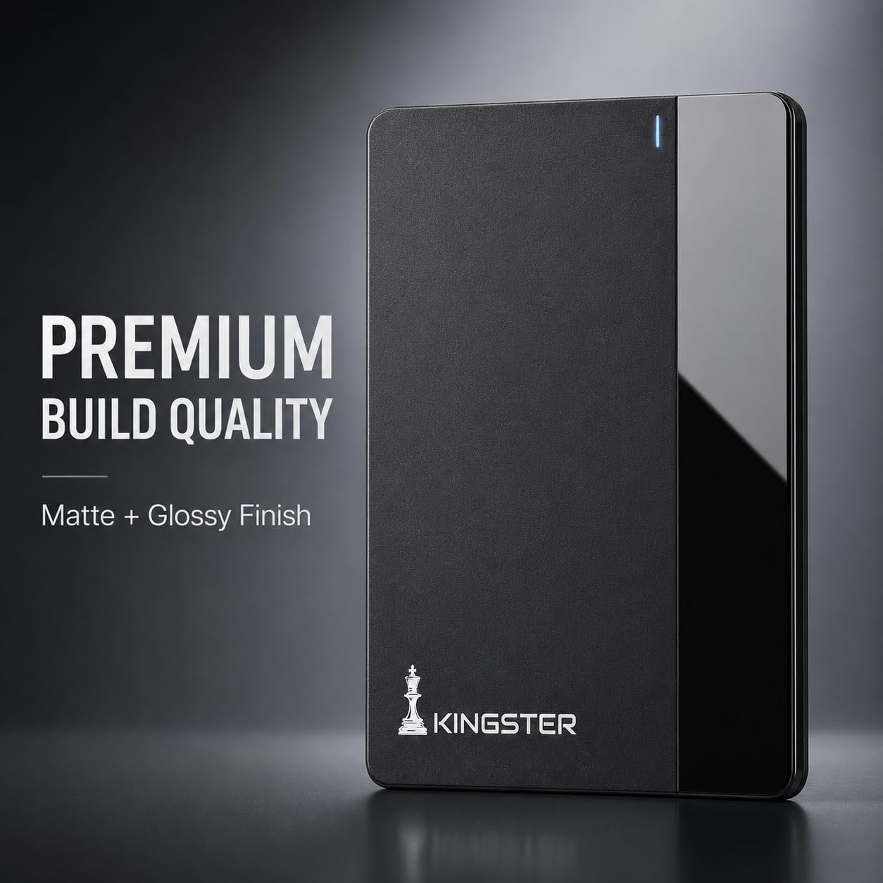KINGSTER 500GB External Hard Drive – USB 3.0 Portable HDD | Ultra Slim, Plug & Play | Fast Data Transfer | Backup Storage for Laptop, PC, Mac (Black)