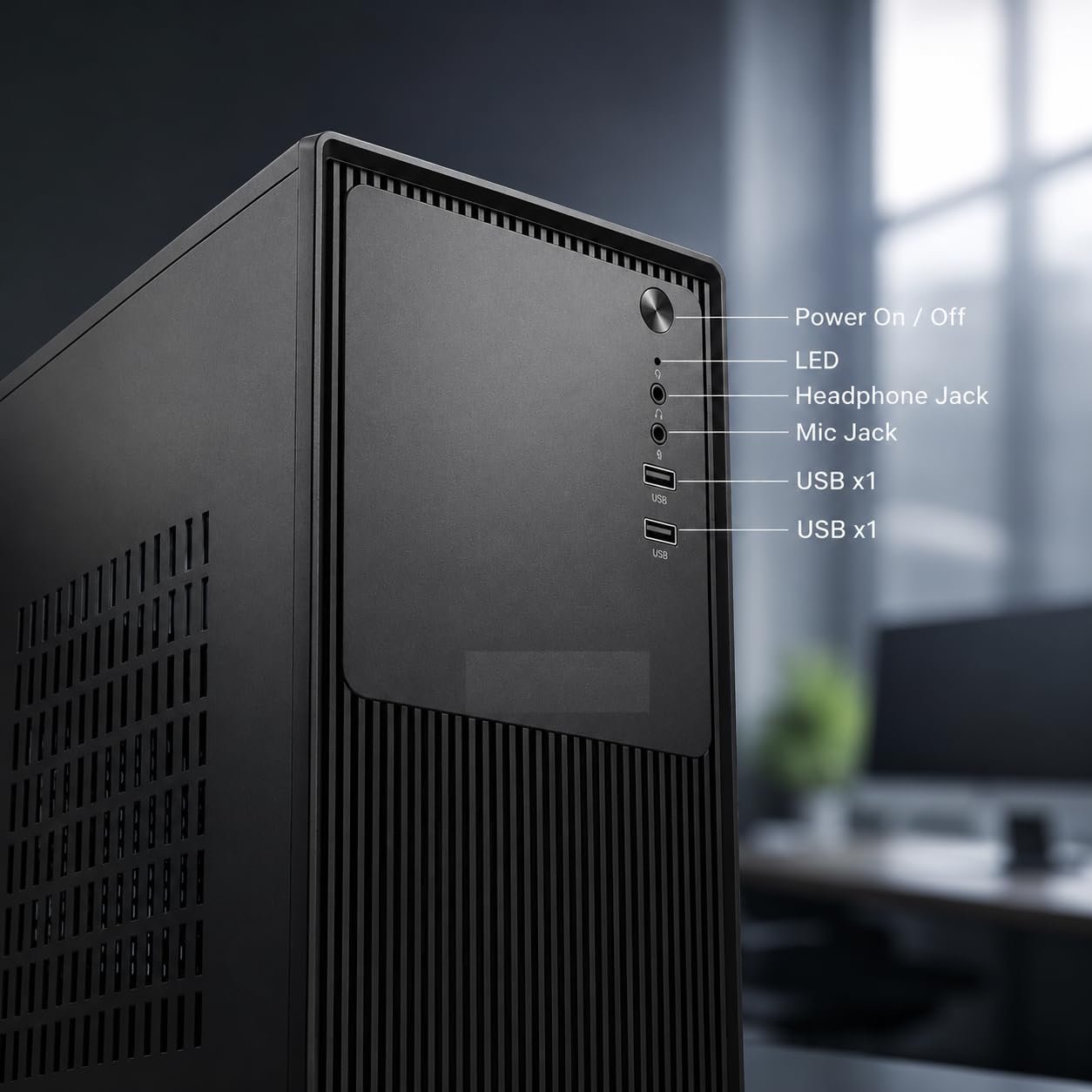 lavya Core i3 Desktop Computer PC | Core i3-4th Gen | 8GB RAM | 256 GB SSD | HDMI/VGA | Ethernet | USB 3.0 | Windows 10 Pro & Office 21 | 2 Year Warranty
