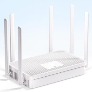 BLIYEE 2025 New AX3000 WiFi 6 Router, Dual Band Full Gigabit Router, High Speed Port with 6 High-Gain Antennas, Long Range Coverage