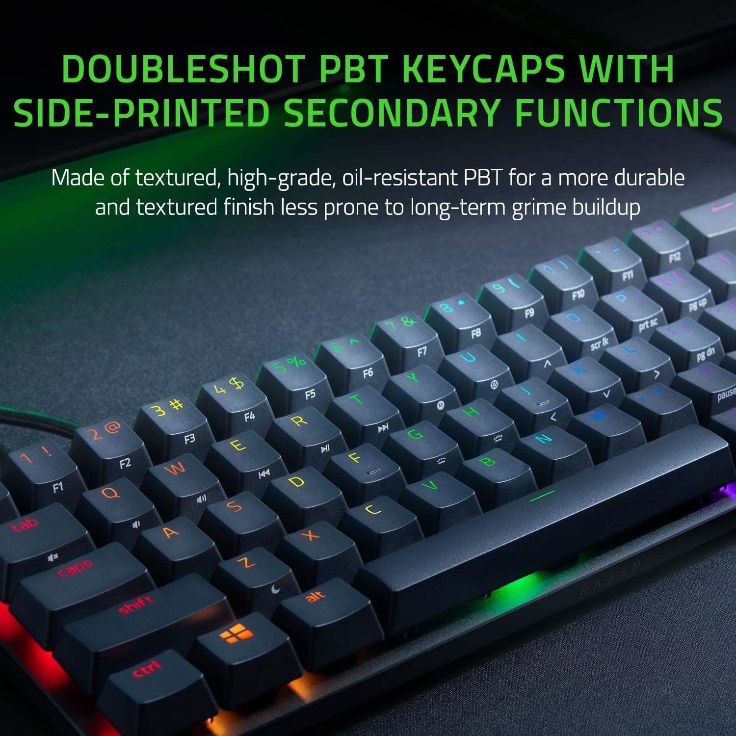 Razer Huntsman Mini Clicky Optical Purple Switch USB-C Gaming Keyboard I RGB Customizable backlighting - RZ03-03390100-R3M1 (Black)