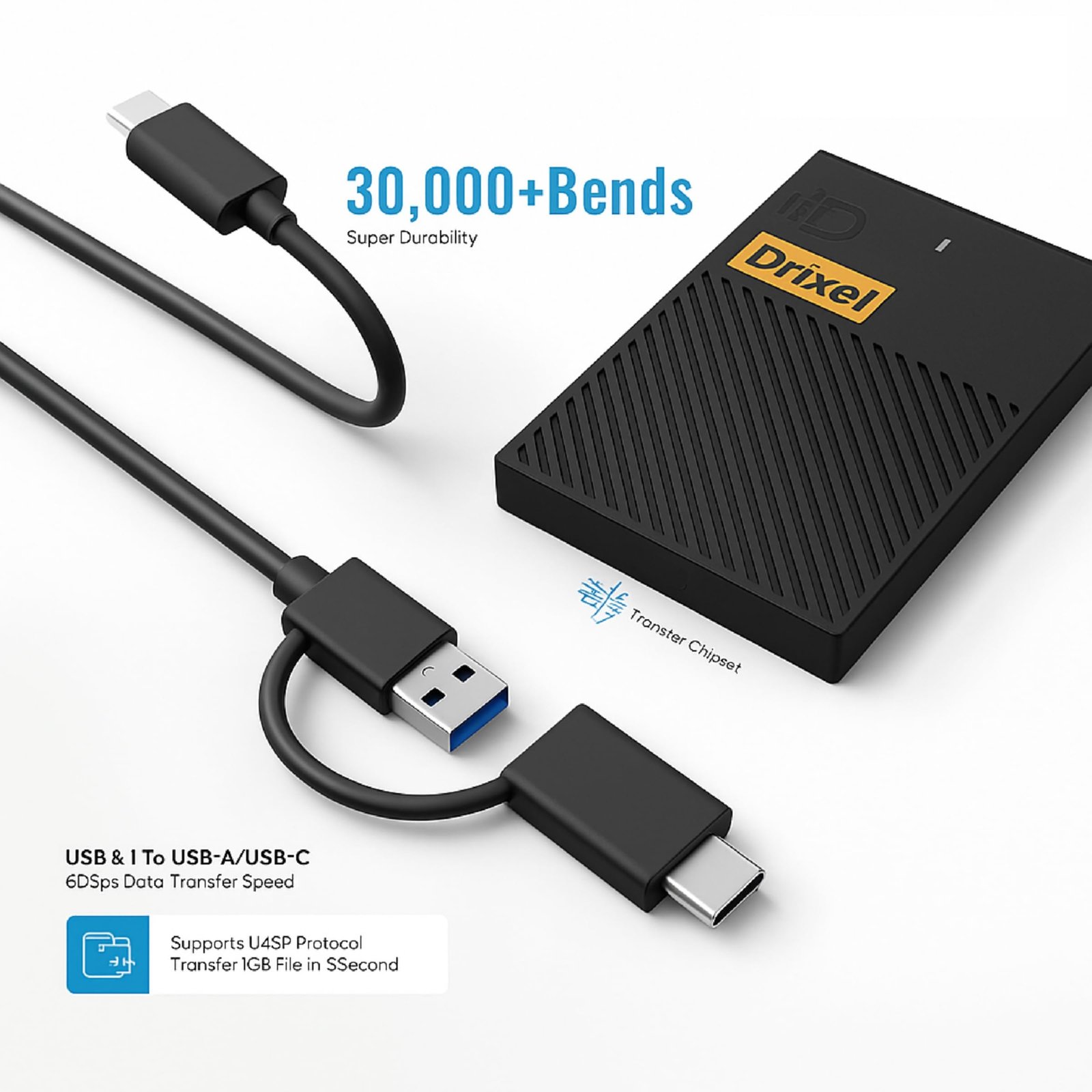 MAYUMI DRIXEL HS 1TB External Hard Disk for Laptop, PC, Mac & Mobile (OTG)