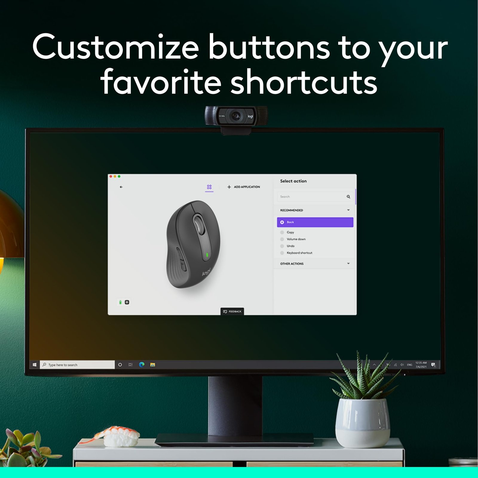 Logitech Signature M650 Wireless Mouse - for Small to Medium Sized Hands, 2-Year Battery, Silent Clicks, Customisable Side Buttons, Bluetooth -Graphite