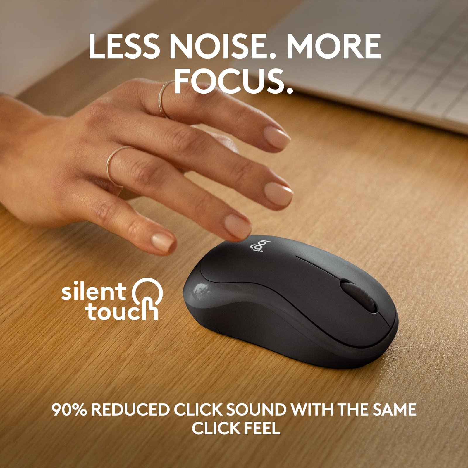 Logitech M240 Silent Bluetooth Mouse, Compact, Portable, Smooth Tracking, 18-Month Battery, for Windows, macOS, ChromeOS, Compatible with PC, Mac, Laptop, Tablets - Graphite